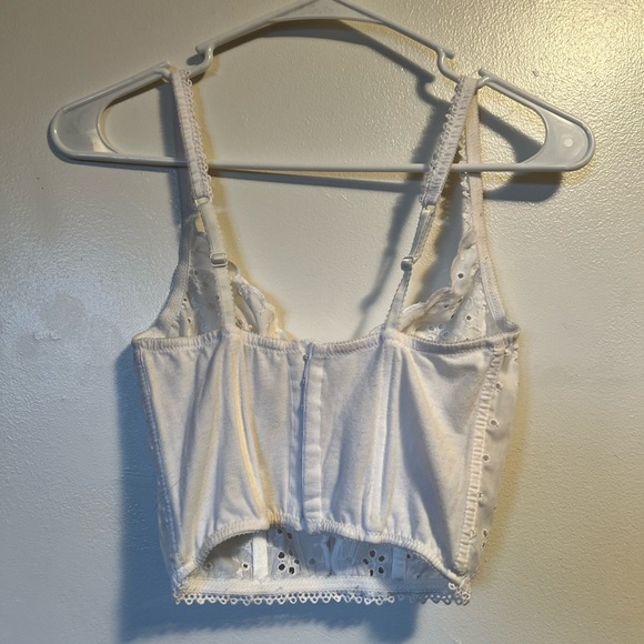 White eyelet bra corset top - Picture 4 of 17